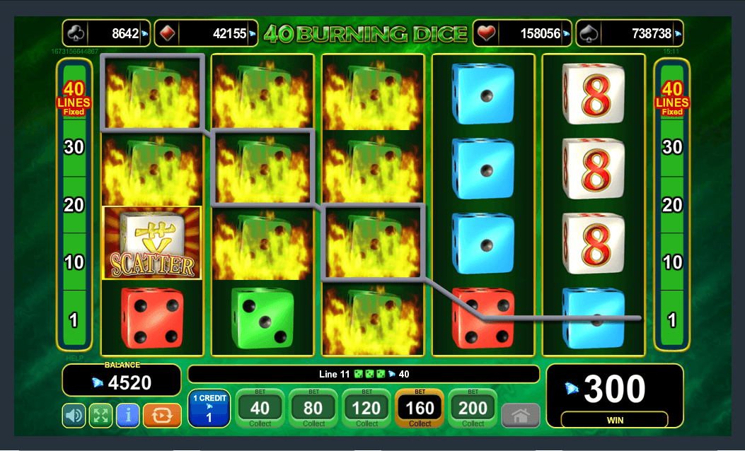 40 Burning Dice