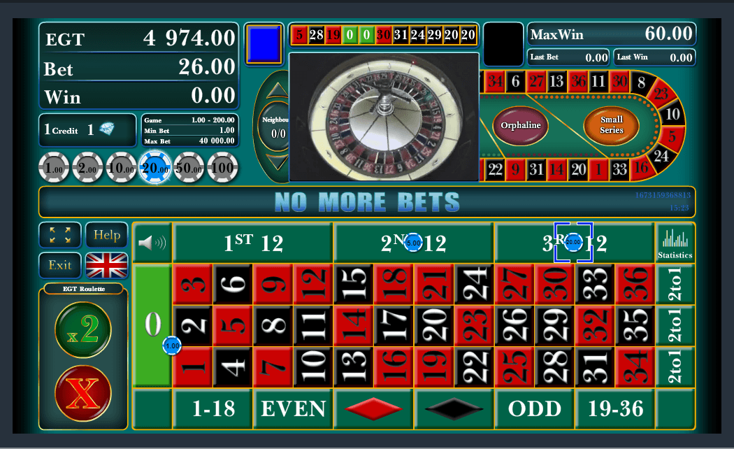 EGT Interactive Eropean Roulette